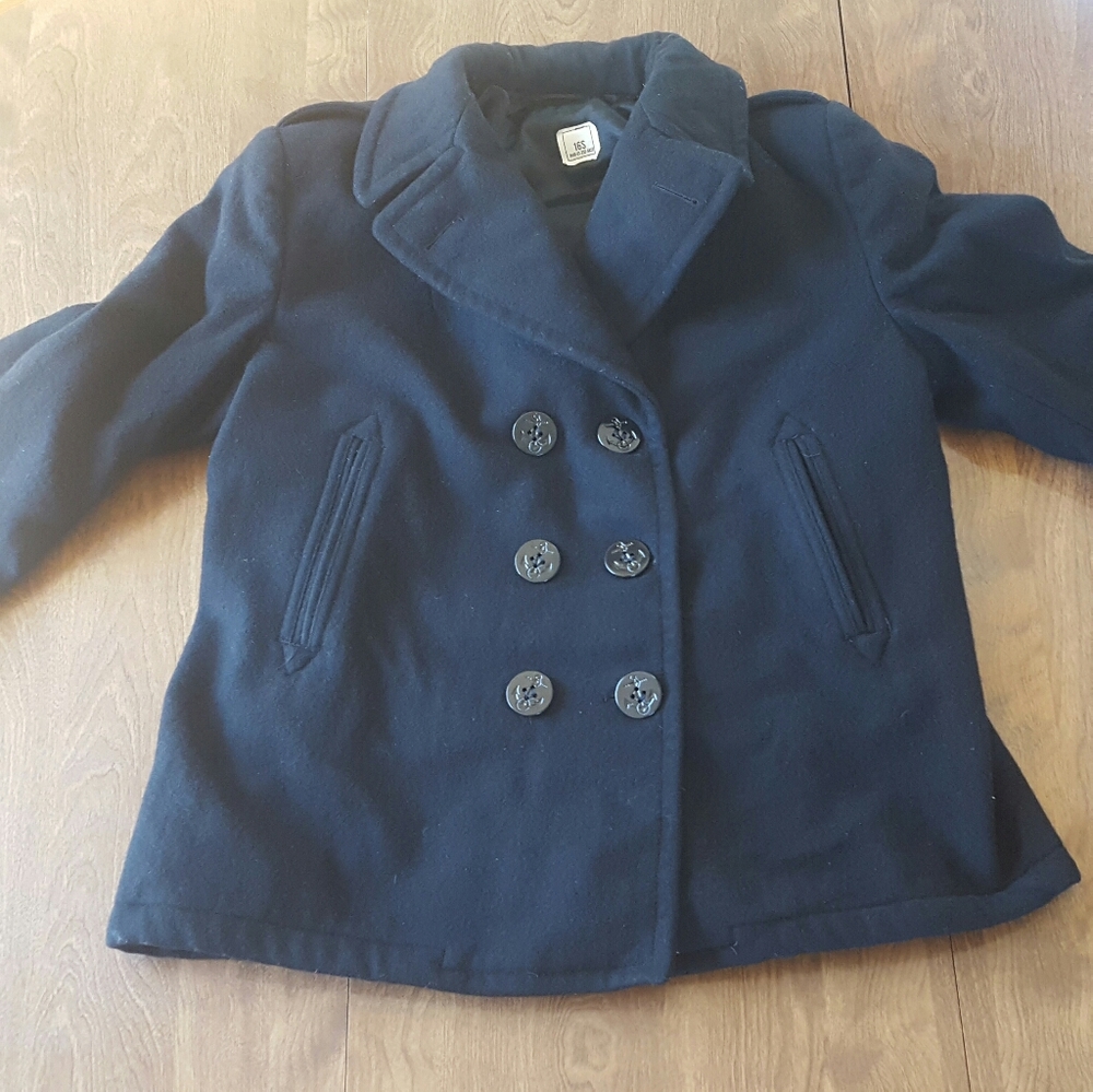 U.S. Navy Peacoat Black Wool United States Military